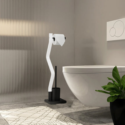 WC chair black/white