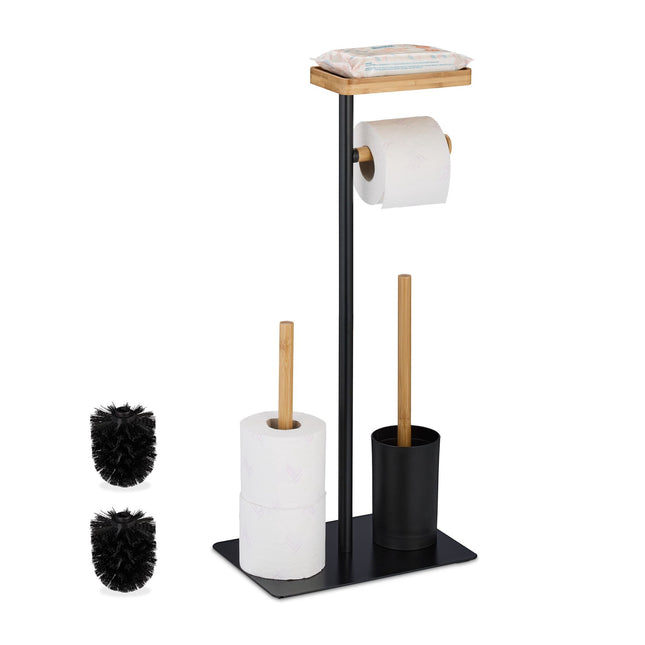 Toiletstoel van bamboe en ijzer