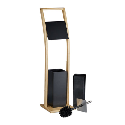 WC chair in bamboo black