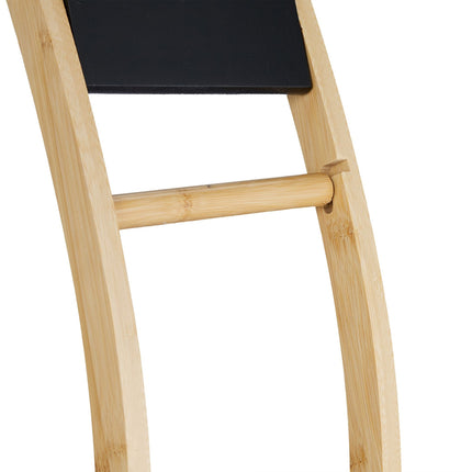 WC chair in bamboo black