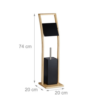 WC chair in bamboo black