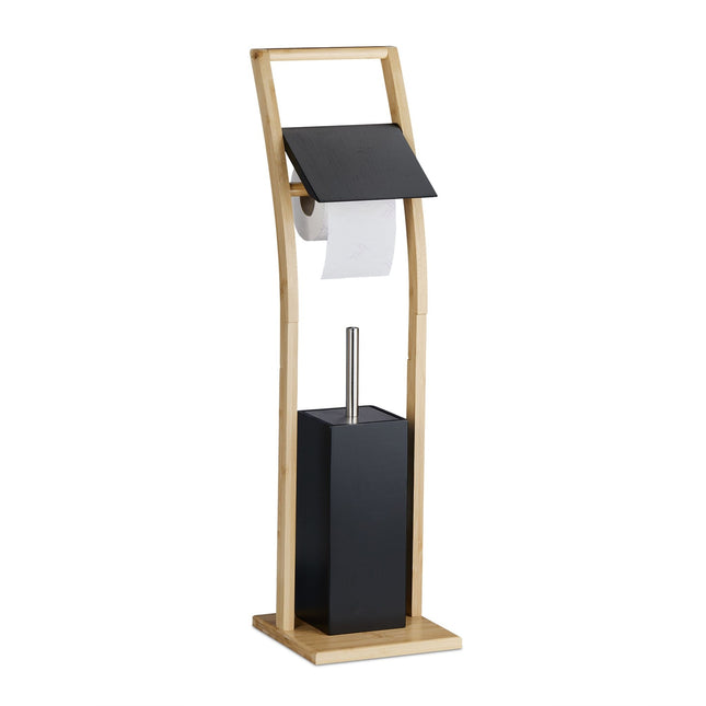 WC chair in bamboo black