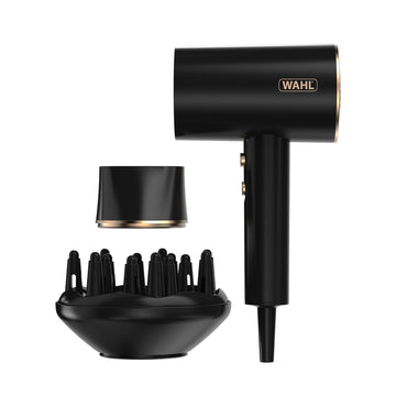 Wahl Ionic Flow Hair Dryer 2100 W with Cool Shot, Black, Diffuser, Concentrator