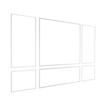 Wainscoting Wall Molding Kit, 3-Pack Paintable Polystyrene