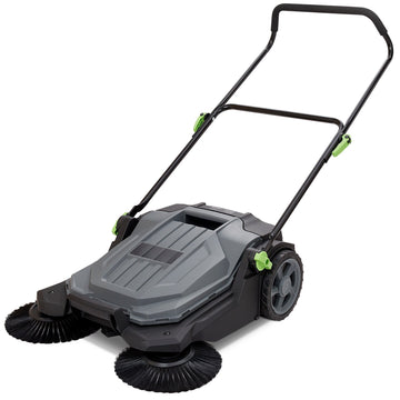 Walk-Behind Manual Floor Sweeper, 65 cm, 18.9 L, Fold Handle