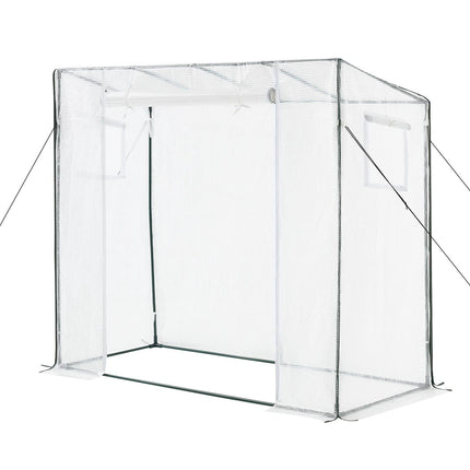 Walk-In Greenhouse 195 x 77 x 168 cm, 2 Windows, PE Cover
