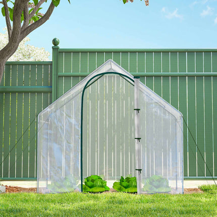 Walk-In Greenhouse with Window, Roll-Up Door, 180x100x168 cm