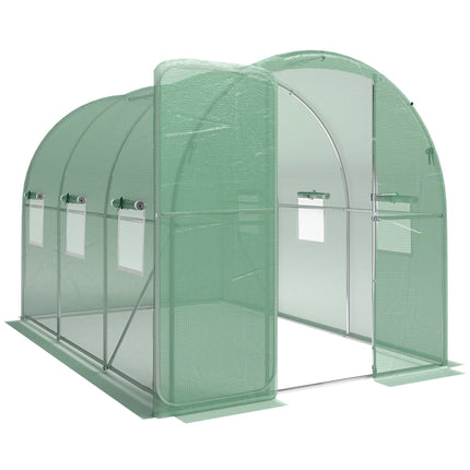 Walk-In Polytunnel Greenhouse, 2x3m, PE Cover, Steel Frame