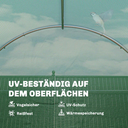 Walk-In Polytunnel Greenhouse, 2x3m, PE Cover, Steel Frame