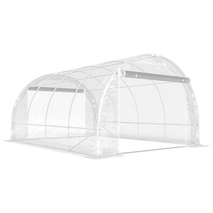 Walk-In Polytunnel Greenhouse, Steel Frame, UV PE Cover