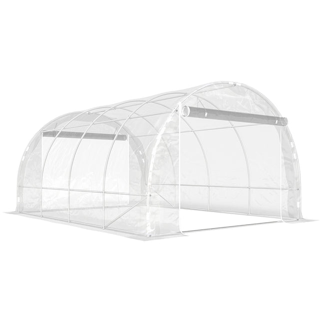 Walk-In Polytunnel Greenhouse, Steel Frame, UV PE Cover