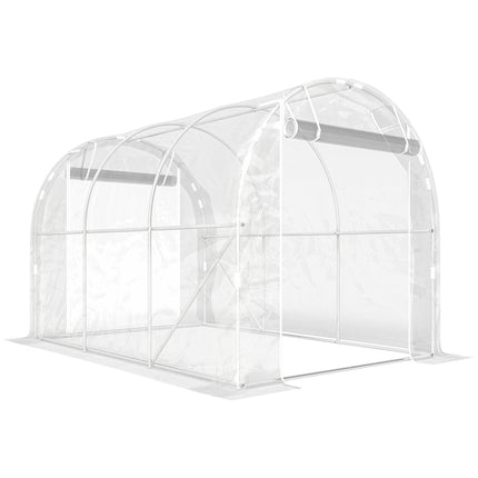 Walk-In Polytunnel Greenhouse, Steel Frame, UV PE Cover