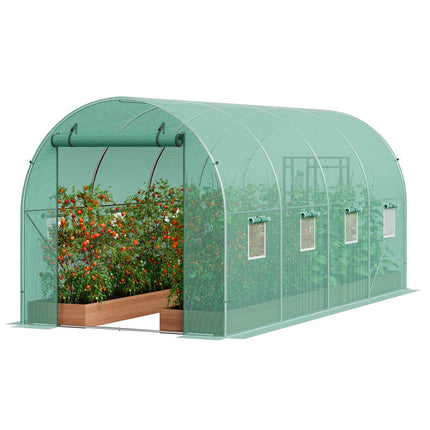 Walk-In Tunnel Greenhouse 14.6x6.4ft, 8 Windows