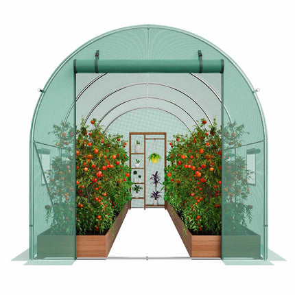 Walk-In Tunnel Greenhouse 14.6x6.4ft, 8 Windows
