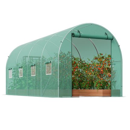 Walk-In Tunnel Greenhouse 14.6x6.4ft, 8 Windows