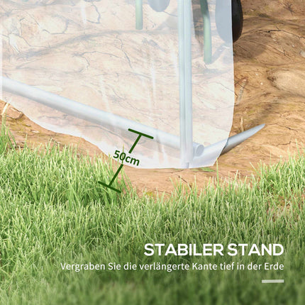 Walk-In Tunnel Greenhouse, Transparent Cover, 3x2x2m