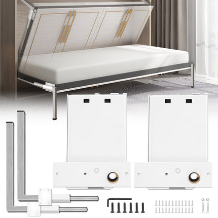 Wall Bed Spring Mechanism Hardware Kit, Twin/Queen, White