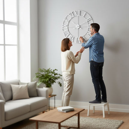 Wall Clock, Roman Numerals, 60 cm Diameter