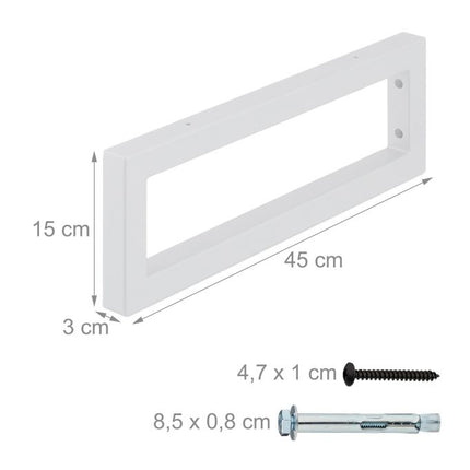 Wall Console Brackets, Set of 2, for Shelves & Desks