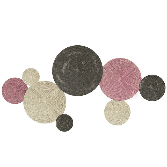 Wall Decor Set, 8 Metal Discs, Multicolor