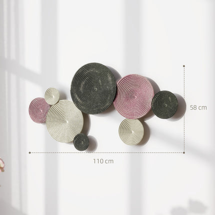 Wall Decor Set, 8 Metal Discs, Multicolor