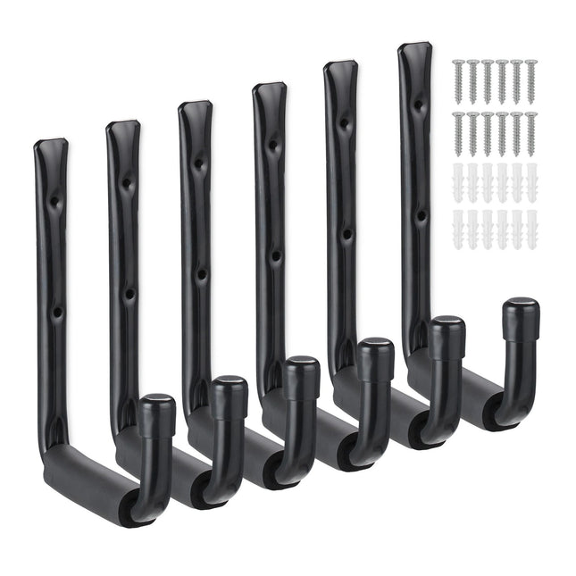 Wall Hooks Garage Set of 6