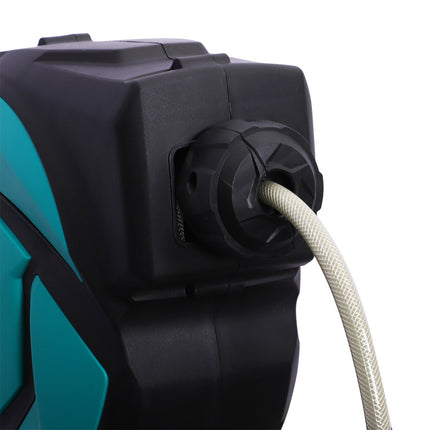 Wall-mounted 10 m hose reel with 180° rotatable, frost-resistant