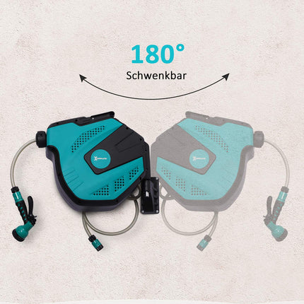 Wall hose box - 180° rotatable, frost-proof, 15 m hose