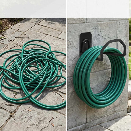 Wall Hose Holders, Set of 2 – Black, Heavy-Duty Iron