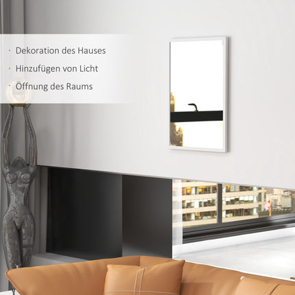 Wall Mirror 50x70 cm, MDF Frame, Easy Mounting