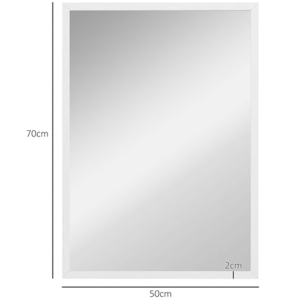 Wall Mirror 50x70 cm, MDF Frame, Easy Mounting
