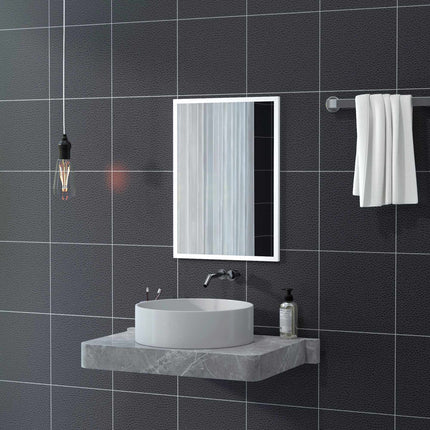 Wall Mirror 50x70 cm, MDF Frame, Easy Mounting