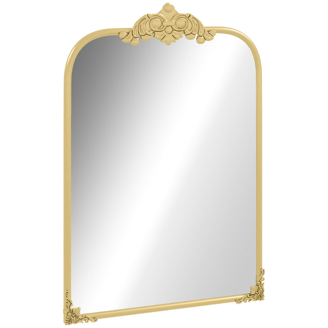 Baroque style wall mirror, 60x87cm, gold metal frame