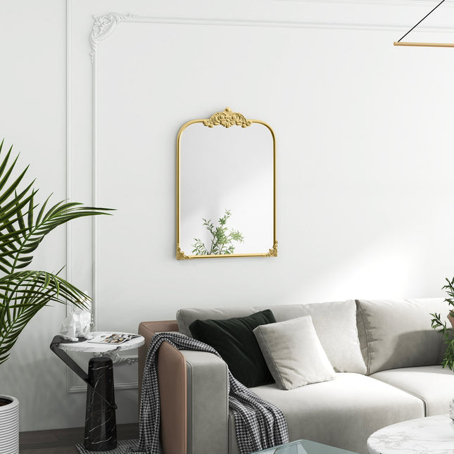 Baroque style wall mirror, 60x87cm, gold metal frame