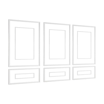 Wall Molding Kit, 3-Pack Paintable Polystyrene Trim