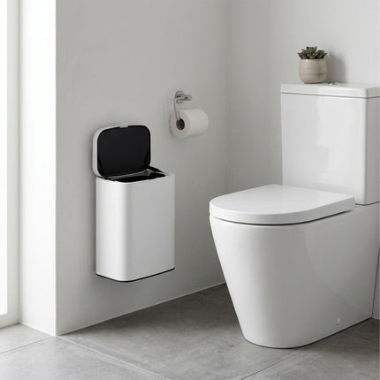 Wall-Mount Bin, White, 8L – Kitchen & Bathroom Use