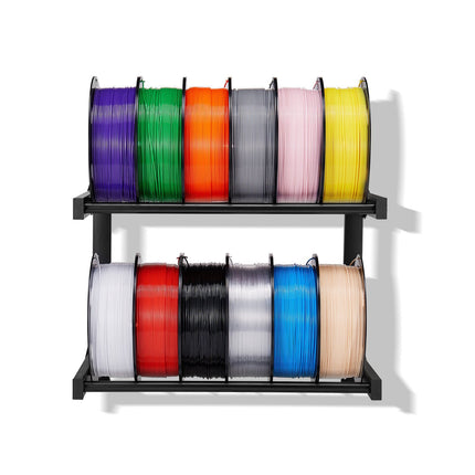 Wall-Mount Filament Storage Rack, 2-Tier Holds 12 Spools