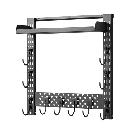 Wall-Mount Gun Rack with Tray, Holds 3 Rifles Shotguns