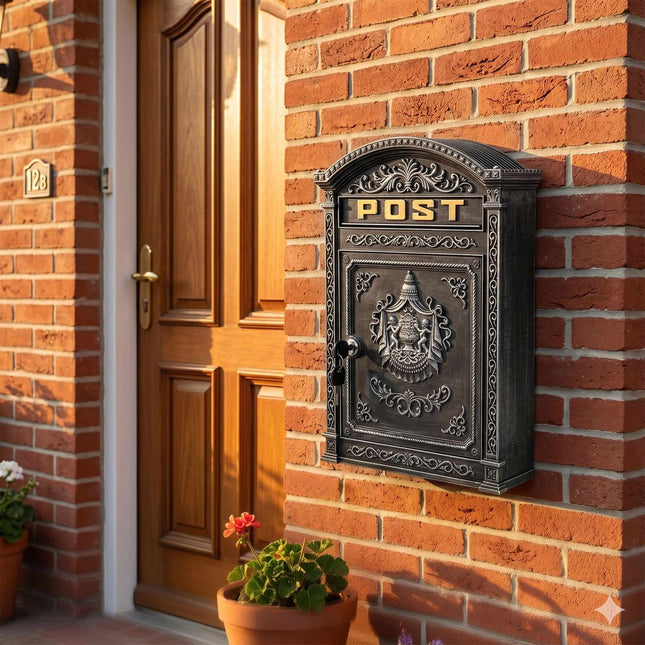 Wall-Mount Mailbox – Antique Style, Wide A4 Slot