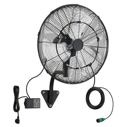 Wall Mount Misting Fan 505 mm, Remote, IP44, Timer