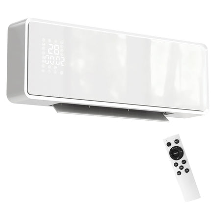 Wall-Mounted 2000W Ceramic Heater, Thermostat, Timer
