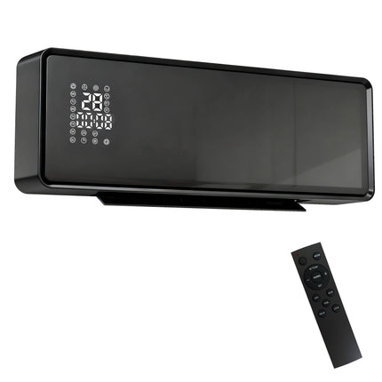 Wall-Mounted 2000W Ceramic Heater with Remote & Timer