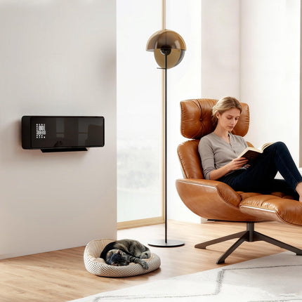 Wall-Mounted 2000W Ceramic Heater with Remote & Timer