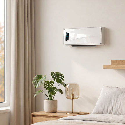 Wall-Mounted 2000W Ceramic Heater with Timer & LED Display