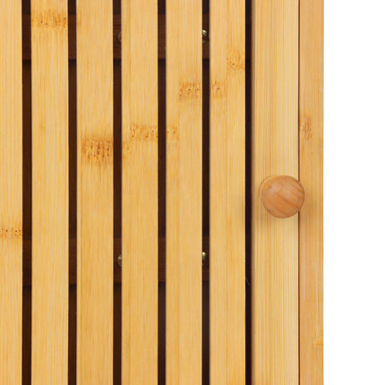 Wall-Mounted Bamboo Key Box, 8 Hooks, Magnetic Door