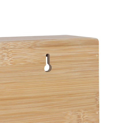 Wall-Mounted Bamboo Kitchen Roll & Foil Dispenser