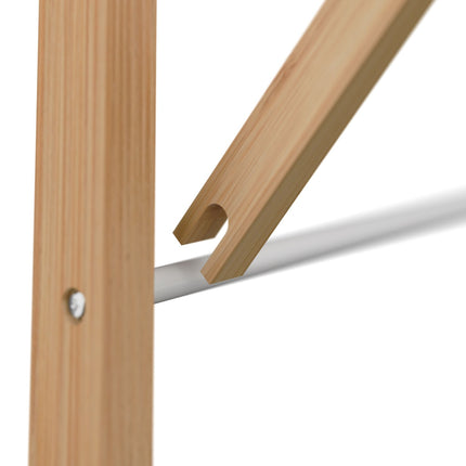 Wall-Mounted Bamboo Metal Extendable Drying Rack