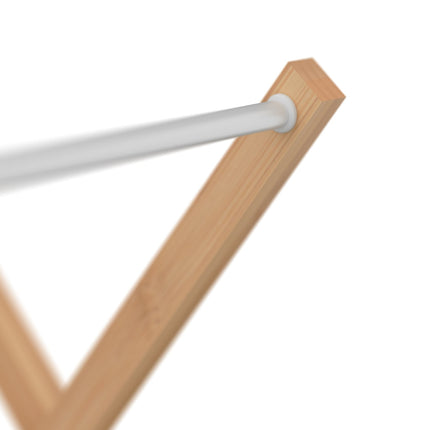Wall-Mounted Bamboo Metal Extendable Drying Rack