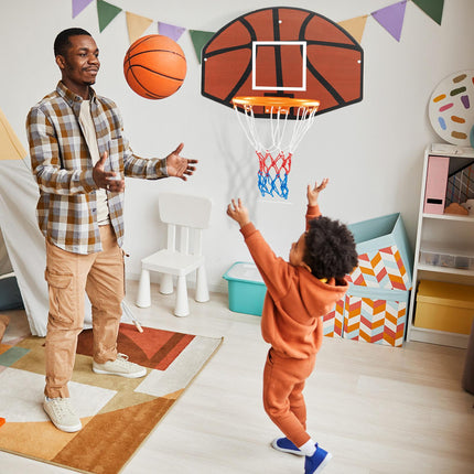 Wall-Mounted Basketball Hoop, 26 x 17.5 Shatterproof Backboard