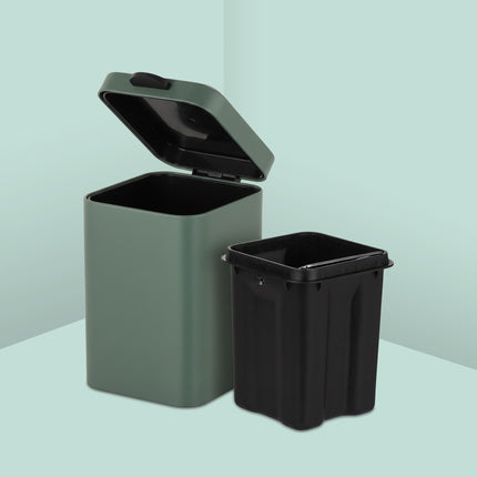Wall-Mounted Bathroom Bin, 3L, Auto-Close Lid